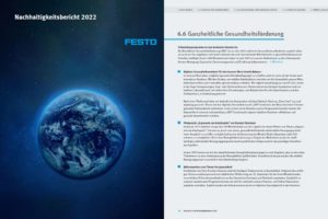 Deep Care & ISA im Nachhaltigkeitsbericht von Festo
