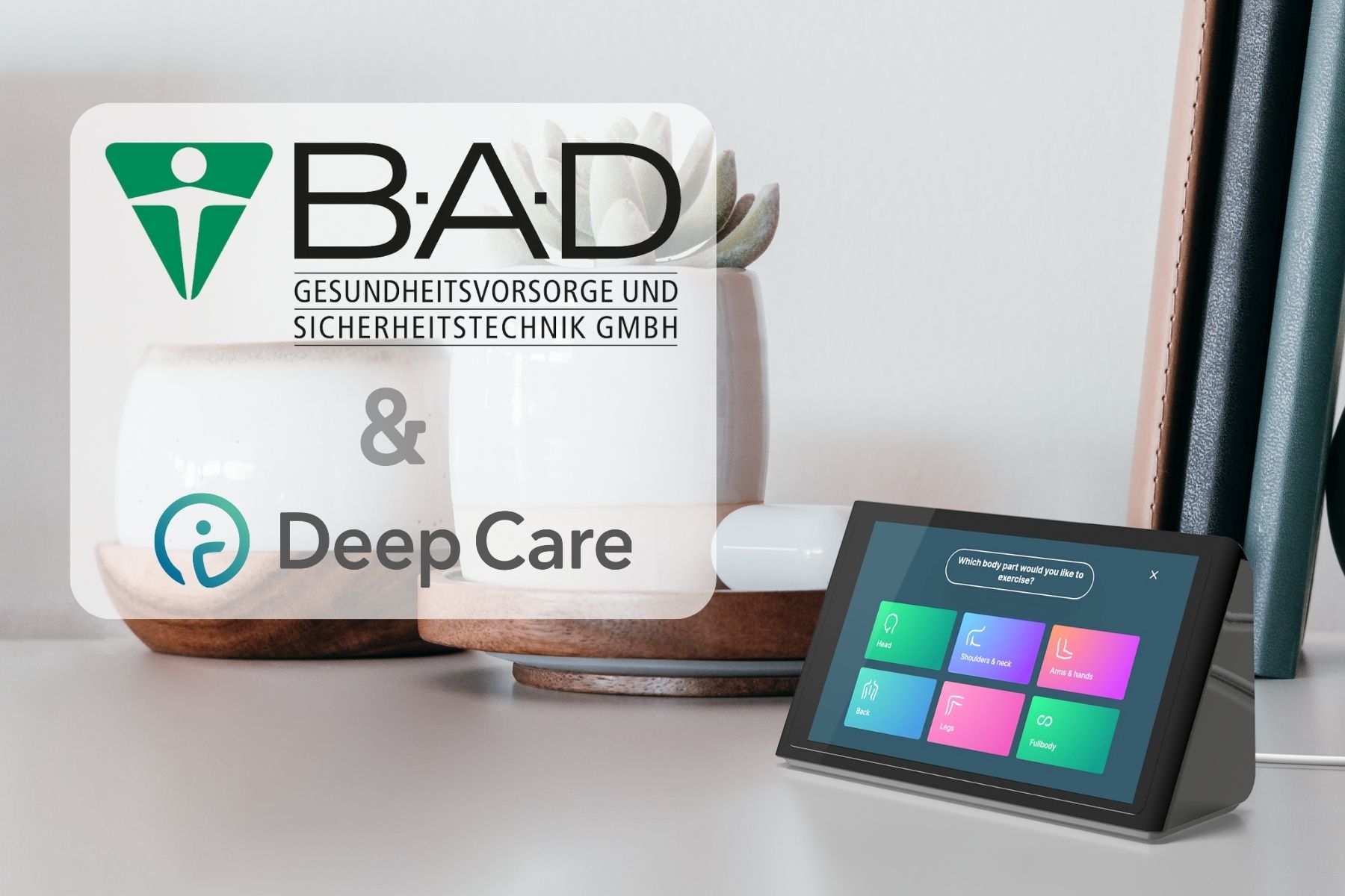 BAD & Deep Care Logo - neben dem digitalen Gesundheitscoach Isa