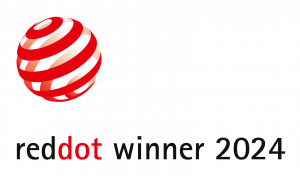 Logo für den Red Dot Desing Award 2024 mit welchem Deep Care ausgezeichnet wurde.